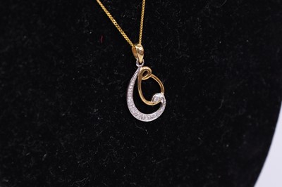 Lot 283 - A new 9ct yellow and white gold diamond set...