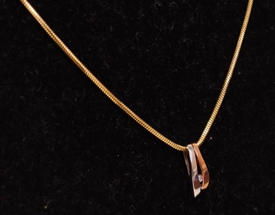 Lot 281 - A new 9ct rose and white gold diamond set...