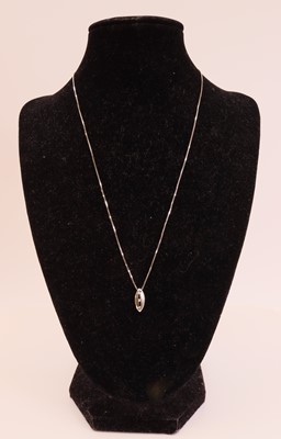 Lot 260 - A new 18ct white gold diamond elliptical...