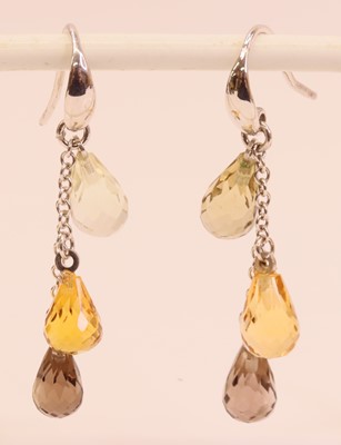 Lot 261 - A pair of new 18ct white gold and faceted...