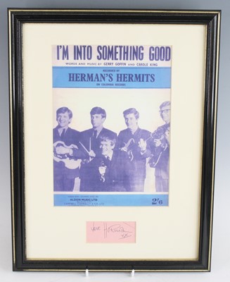 Lot 1269 - Herman's Hermits, Peter Noon autograph page,...