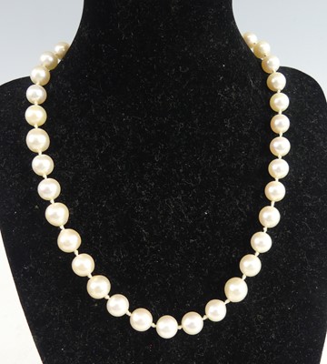 Lot 2245 - A cultured Akoya pearl single-string necklace...