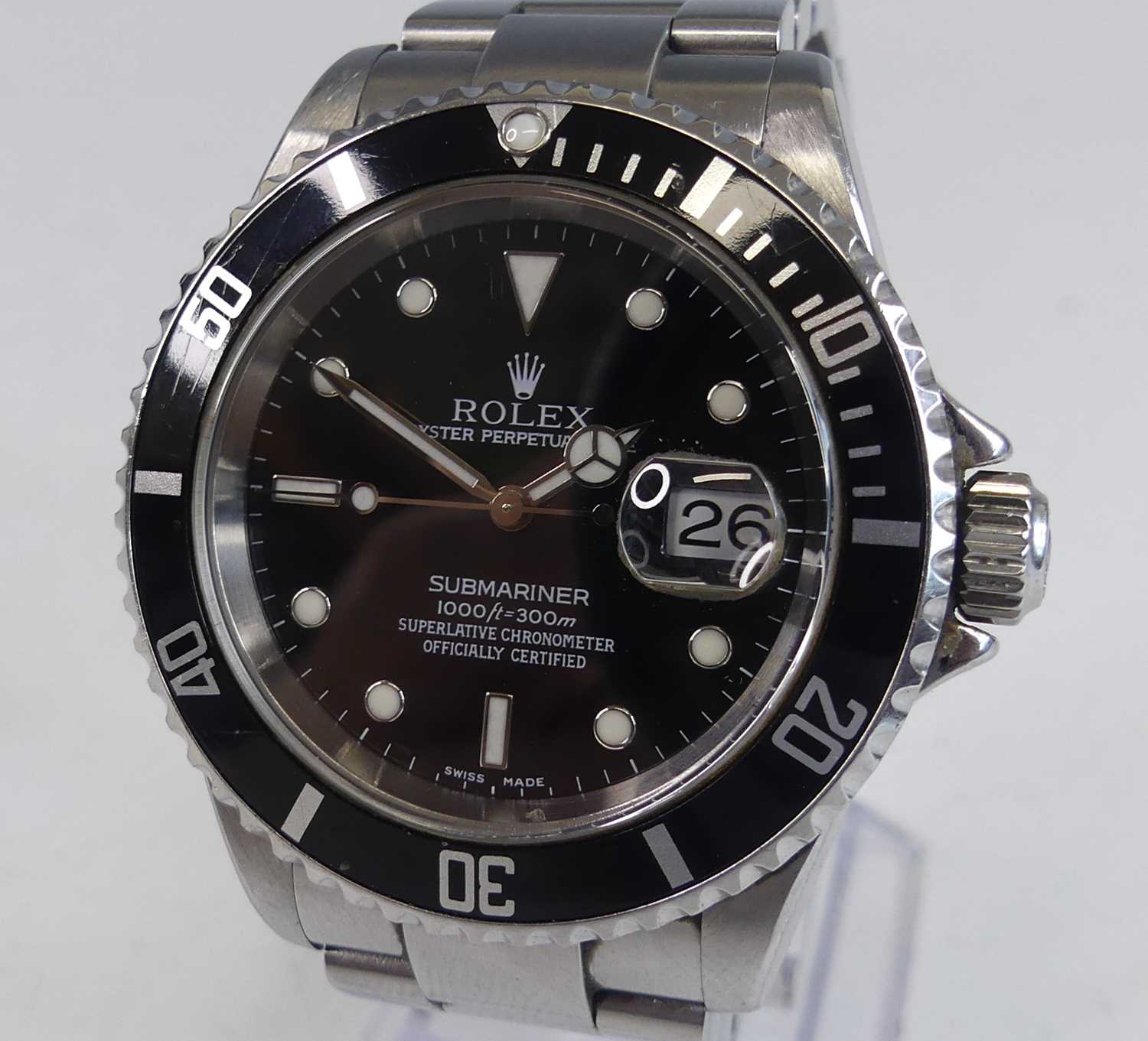 Lot 2380 - A gent's steel Rolex Oyster Perpetual date...