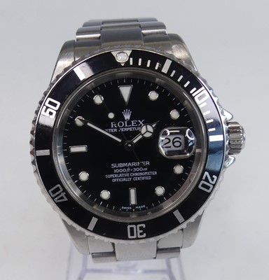 Lot 2380 - A gent's steel Rolex Oyster Perpetual date...