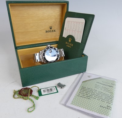 Lot 2380 - A gent's steel Rolex Oyster Perpetual date...