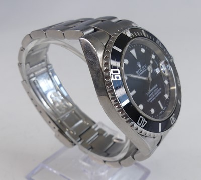 Lot 2380 - A gent's steel Rolex Oyster Perpetual date...