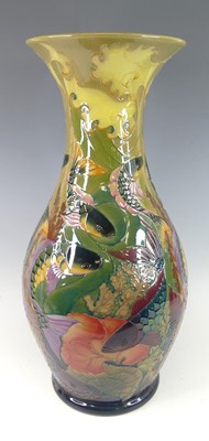 Lot 56 - A contemporary exhibition size Moorcroft 'Carp'...