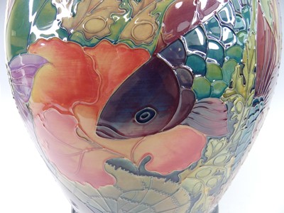 Lot 56 - A contemporary exhibition size Moorcroft 'Carp'...