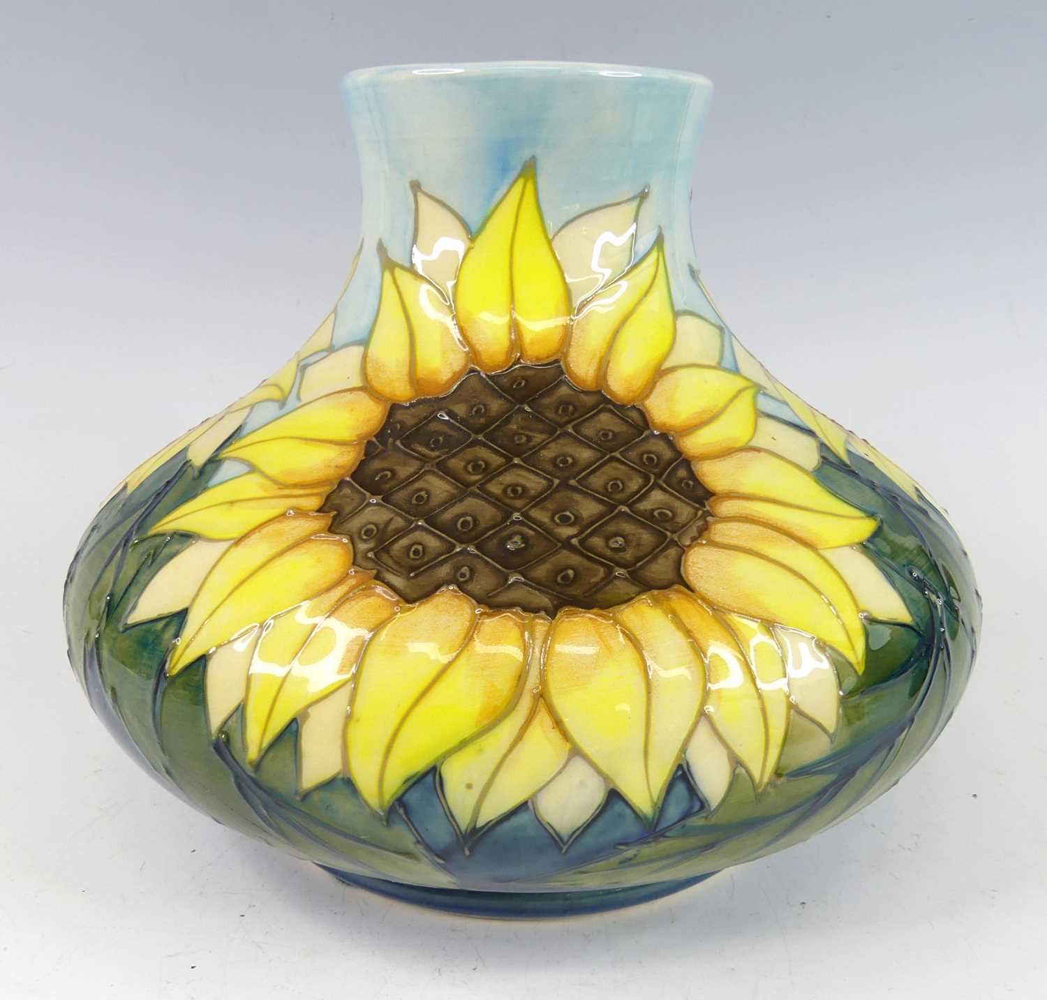 Lot 35 - A contemporary Moorcroft 'Sunflowers' pattern...