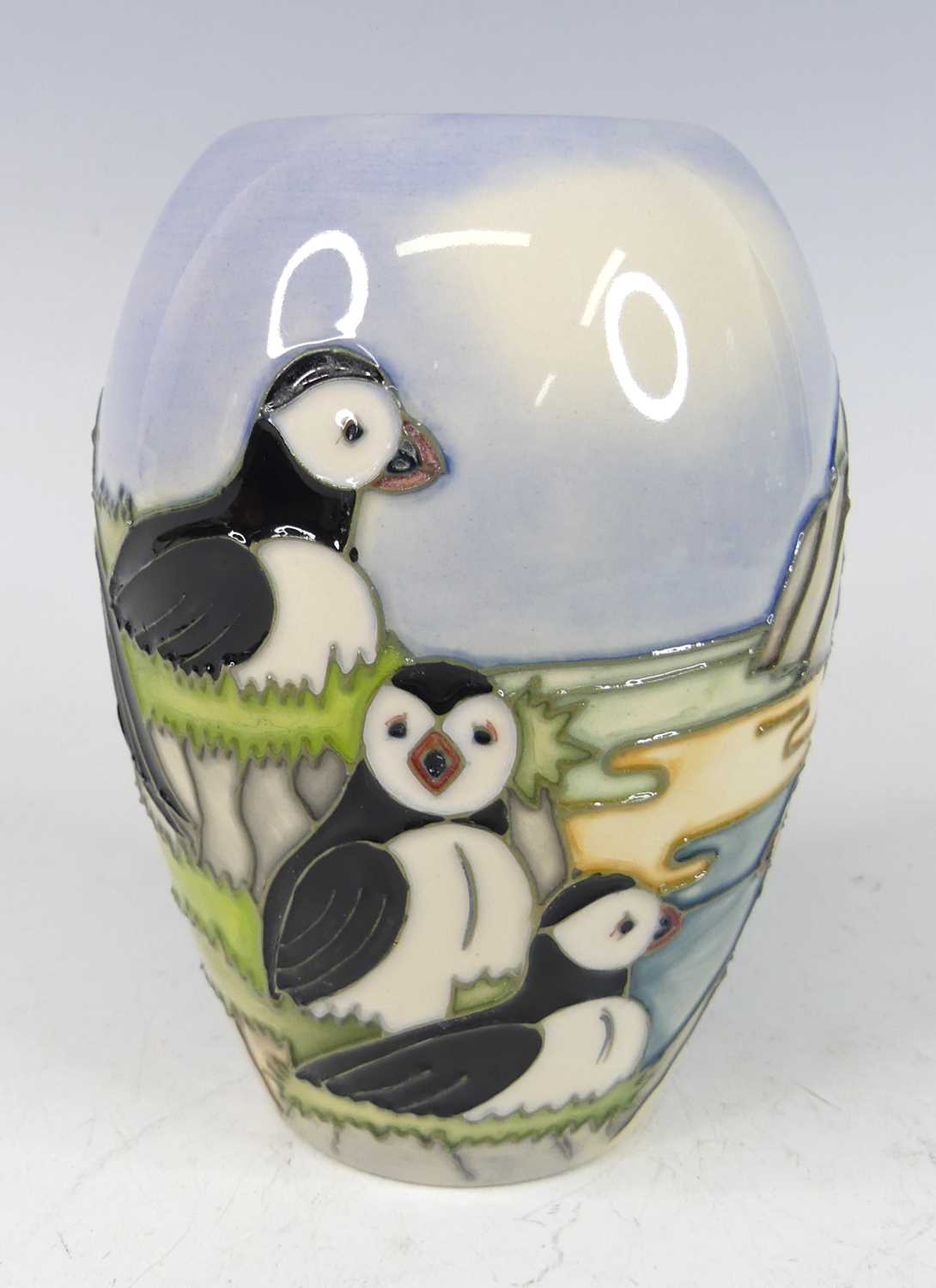 Lot 37 - A contemporary Moorcroft 'Puffin' pattern...