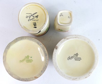 Lot 21 - Two 1930s Clarice Cliff pottery Crocus pattern...