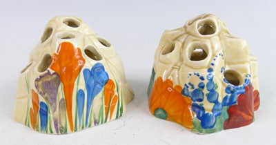 Lot 23 - Two 1930s Clarice Cliff pottery posy...