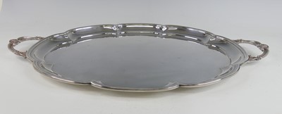 Lot 2198 - An Elkington & Co silver twin handled tray, of...