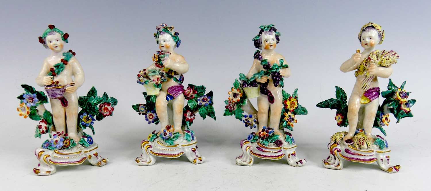 Lot 2045 - A set of four 18th century English porcelain...