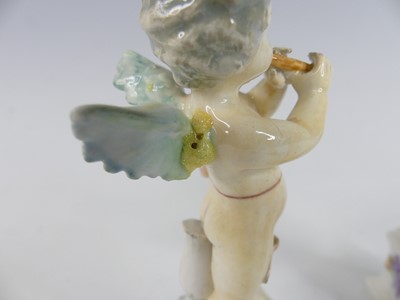 Lot 2046 - A pair of 18th century porcelain figures of...