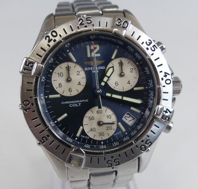 Lot 2373 - A gent's steel cased Breitling Colt quartz...