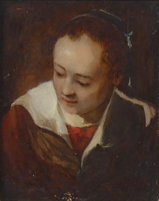 Lot 2426 - After Rembrandt - Head and shoulders portrait...