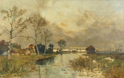 Lot 2452 - S. Fischer - The Moors of Mecklenburg, oil on...