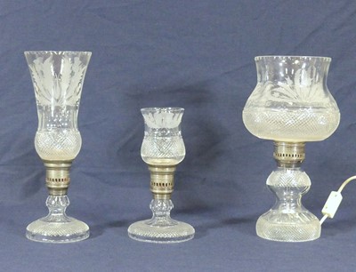 Lot 2084 - An Edinburgh Crystal Thistle pattern table...
