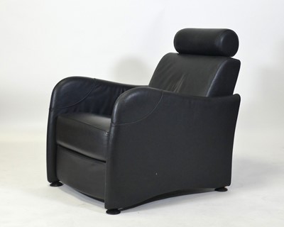 Lot 467 - Ligne Roset - a black leather 'Petite Sieste'...