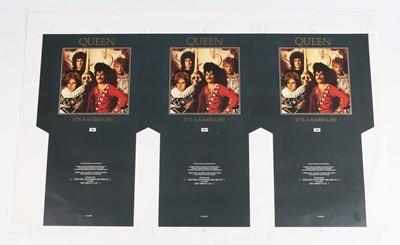 Lot 1353 - Queen - It's A Hard Life, a proof design for...