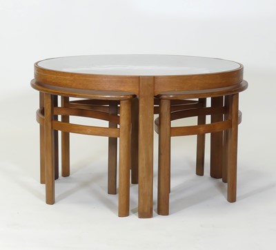 Lot 407 - A 1960s Nathan 'Trinity' teak nest of four...