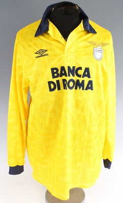 Lot 1551 - Lazio Football Club, a long sleeved away shirt...