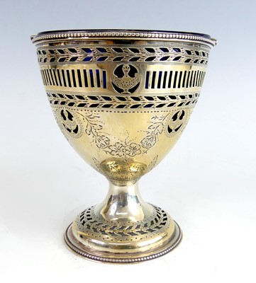 Lot 2140 - A George III silver gilt pedestal sweetmeat...