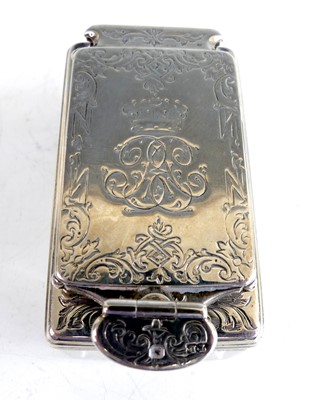 Lot 2096 - An early Victorian silver and glass travelling...