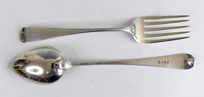 Lot 2151 - A George III silver serving spoon with...