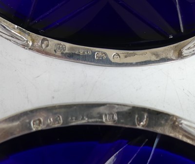 Lot 2111 - A pair of George III silver table salts, each...