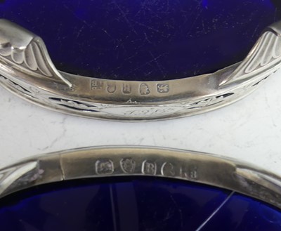 Lot 2111 - A pair of George III silver table salts, each...