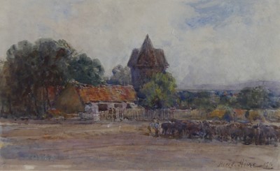Lot 2440 - Harry Hime (1863-1933) - Cattle being herded...
