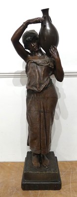 Lot 167 - A large circa 1900 Austrian patinated spelter...