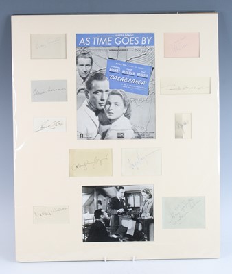 Lot 1527 - Casablanca,1942 a set of 10 autographs from...
