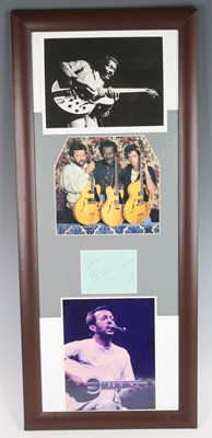 Lot 1293 - Chuck Berry and Eric Clapton, a 9 x 12cm...