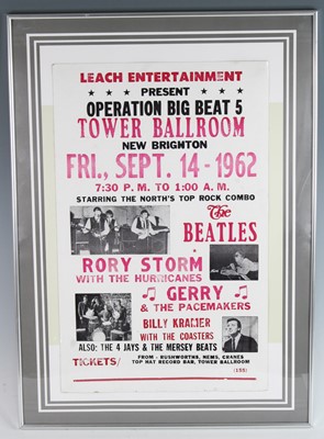 Lot 1344 - The Beatles - an advertising poster for Leach...