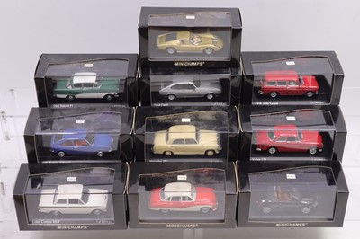 Lot 885 - Minichamps 1/43 scale group of ten modern...