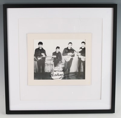 Lot 1275 - The Beatles - a 19.5 x 25cm black and white...
