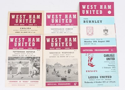 Lot 1555 - A collection of football programmes being West...