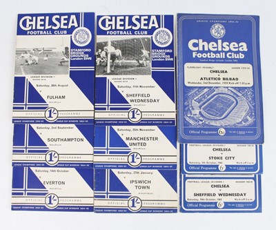 Lot 1543 - A collection of football programmes being...