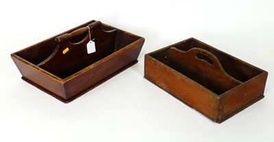 Lot 80 - A 19th century stained beech twin division...
