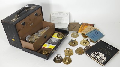 Lot 94 - A collection of horse brasses, various designs;...