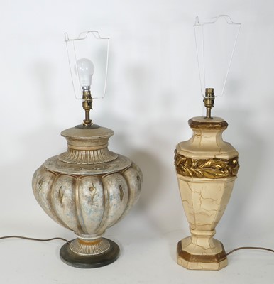 Lot 99 - A contemporary Italian pottery table lamp, of...