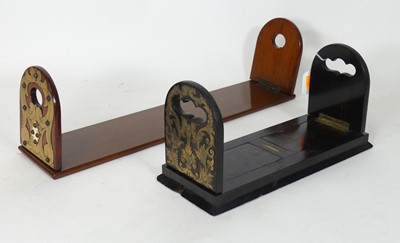 Lot 100 - A Victorian calamander folding bookslide, the...