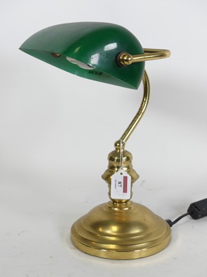 Lot 87 - A contemporary banker's desk lamp, in the...