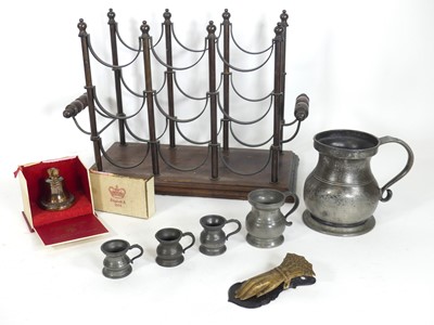Lot 139 - A collection of metalware, to include a pewter...