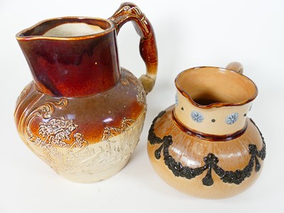 Lot 5 - A Doulton Lambeth salt glazed stoneware jug of...