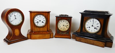 Lot 6 - A group of four mantel clocks, to include an...