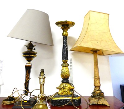 Lot 20 - A group of four table lamps, to include a...